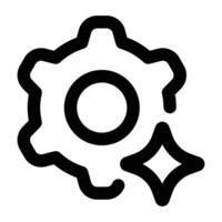 Simple Ai Setting icon. The icon can be used for websites, print templates, presentation templates, illustrations, etc vector