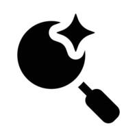 Simple Ai Search glyph icon. The icon can be used for websites, print templates, presentation templates, illustrations, etc vector