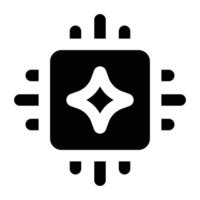 Simple Artificial Intelligence glyph icon. The icon can be used for websites, print templates, presentation templates, illustrations, etc vector