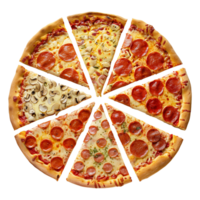 Delicious Pizza Party with Variety of Toppings Isolated on Transparent Background png