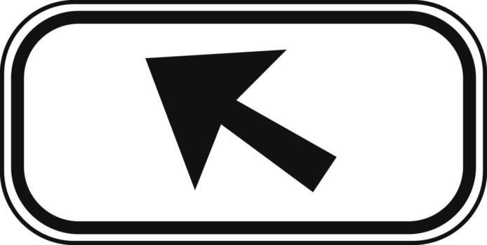 rectangular complementario panel en negro y blanco, aislado en blanco antecedentes. solicitud de el señalización en el dirección de el flecha vector