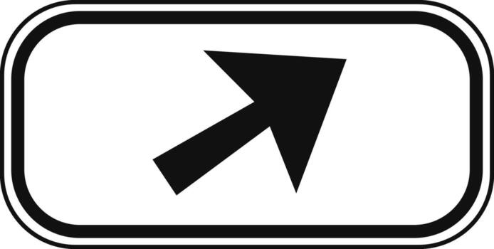 rectangular complementario panel en negro y blanco, aislado en blanco antecedentes. solicitud de el señalización en el dirección de el flecha vector