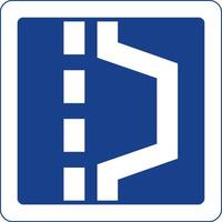 Square traffic signal in blue and white, isolated on white background. Siding in tunnels vector