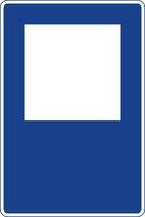 Rectangular traffic signal in blue and white, isolated on white background. Other services vector