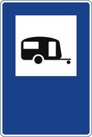 Rectangular traffic signal in blue and white, isolated on white background. Caravan plot vector