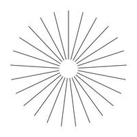Radial circle lines. Symbol of Sun star rays. Circular lines element. Flat design elements. Spokes with radiating stripes. Abstract illusion geometric shape. Graphic illustration on white background. vector