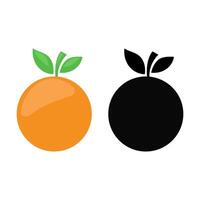 lemon or orange. Simple icon on white background vector