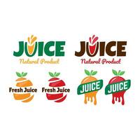 Set of juice logos on white background vector