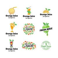 Set of juice logos on white background vector