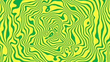 Modern yellow and green wavy liquefy seamless pattern of abstract fluid lines background, white wavy lines psychedelic motion graphic animated video