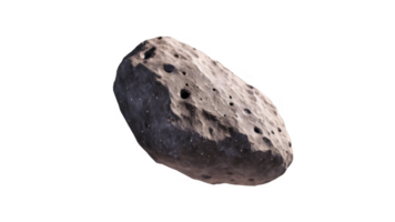 Asteroids swarm of boulders or stone meteorite isolated on transparent background, flying rock in the space. png