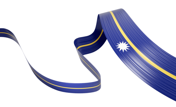 3d bandera de nauru 3d brillante ondulación nauru cinta bandera 3d ilustración png