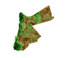 Jordan Topographic Map 3d realistic map Color 3d illustration png