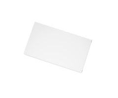 esvaziar branco retangular cartão caixa zombar acima Projeto 3d ilustração png