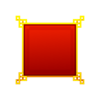 Chinese Frame Red-golden. Chinese-style background. Game element, APP icon or banner for your design. png