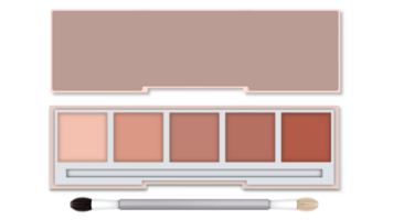Makeup cosmetics such as eyeshadows, professional makeup tools, Products for makeup on a white background top view, A set of various products for makeup png