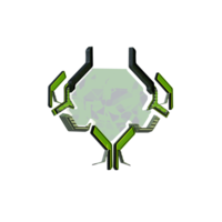3d cyber militarry element png