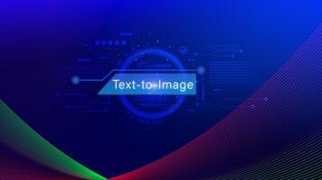 Ai tech Text to image, virtual graphic with AI, Artificial Intelligence, using command prompt for generates something, Futuristic technology transformation. photo