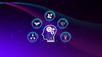 Power soft skills, multi skills responsibility HR human resources concept, personal attribute development, Digital Personality, problem solving, adaptability, collaboration, leadership, creativity. photo