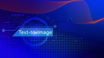 Ai tech Text to image, virtual graphic with AI, Artificial Intelligence, using command prompt for generates something, Futuristic technology transformation. photo
