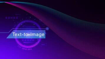 Ai tech Text to image, virtual graphic with AI, Artificial Intelligence, using command prompt for generates something, Futuristic technology transformation. photo