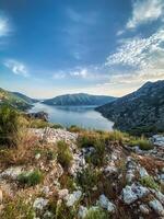 Panoramic View of Kotor Bay from Mountain Top photo