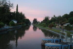 View of A river on the village photo