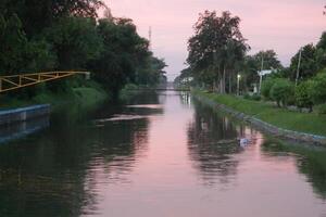 View of A river on the village photo