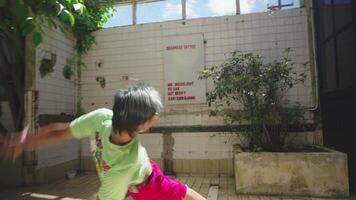 Person Running with Blurred Motion in Urban Setting video