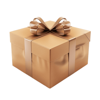 brun gåva låda med band transparent bakgrund ai-generativ png