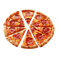 Pizza Slices on Transparent Background AI-Generative png