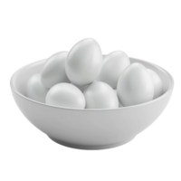 Boiled Eggs in Bowl Isolated on Transparent Background AI-Generative png