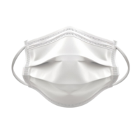 A White Face Mask on a Transparent Background AI-Generative png