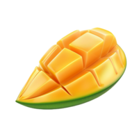 Mango Fruit Icon on Transparent Background AI-Generative png