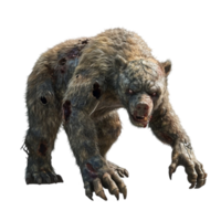 Bear with Claws Out and Teeth Showing AI-Generative png