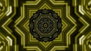 Colorful geometrical kaleidoscopic background. Media. Ornamental symmetrical pattern with stars, seamless loop. video