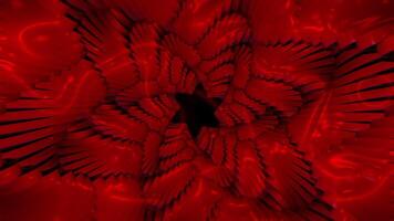 3D layers move in shape of star. Motion. Layers move in spiral with bends in center. Star-shaped spiral with voluminous liquid texture with hypnotic effect video