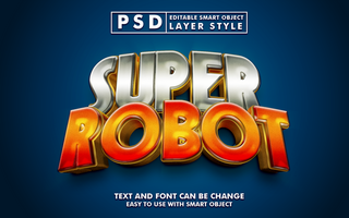 Super Robot Editable Text Effect psd