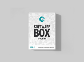 3D Software box mock up cangeable color and background - Blank rectangle box template design with copy space psd