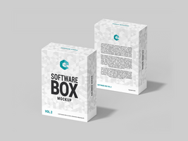 Realistic square wide flat box for any product mockup and packaging design template ready to use - Editable Mock Up psd