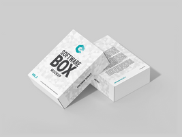 Changeable Product Cardboard Package Box design - 3D mockup Software Box 3D Rendering Mockup psd
