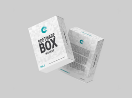 White blank Software box Mockup with realistic look - Studio Rectangle box mock up psd