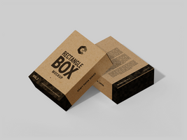 Changeable Product Cardboard Package Box design - 3D mockup Software Box Rendering Mockup psd