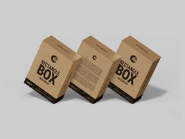 Realistic White Black Colorful Blank Rectangle Box isolated on white background - 3D Rendering Software Mock-up psd
