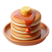 stack of pancakes with syrup dripping down the sides. png