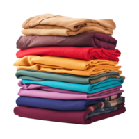 Stack of Arranged Clothes Isolated on Transparent Background png