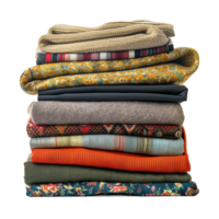 Stack of Arranged Clothes Isolated on Transparent Background png