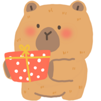 capybara with gift png