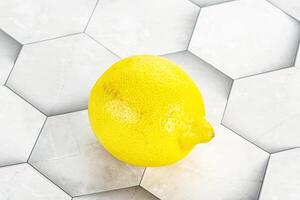 Ripe sour yellow juicy lemon photo