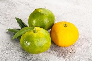 Fresh ripe sweet juicy mandarins photo
